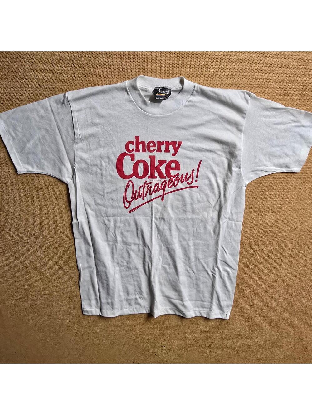 1980s Cherry Coke Outrageous Promo T-Shirt Skimmers Vintage Sz XL Single Stitch
